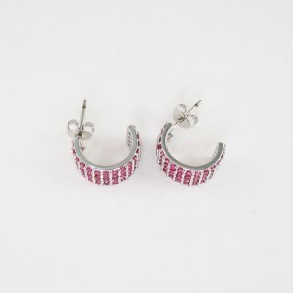 Macy’s half hoop earrings in ruby